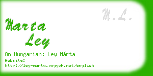 marta ley business card